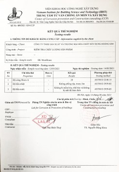 Kết quả thí nghiệm HK Membrane